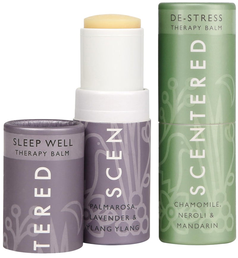 Scentered Sleep StressRelief Aromatherapy Balm Gift Set Essential Oil Roll On Balms for Relaxation Rest Sleep Well DeStress SelfCare Reaxation Gift for Women